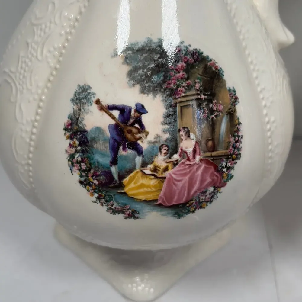Victorian Courting Vases Pitchers Urn Goodsell Mold Co Ceramic Porcelain 134/135